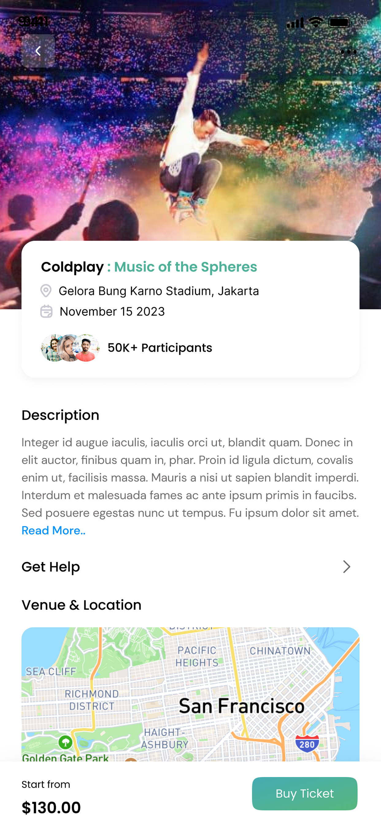 WayIn user app screen 2